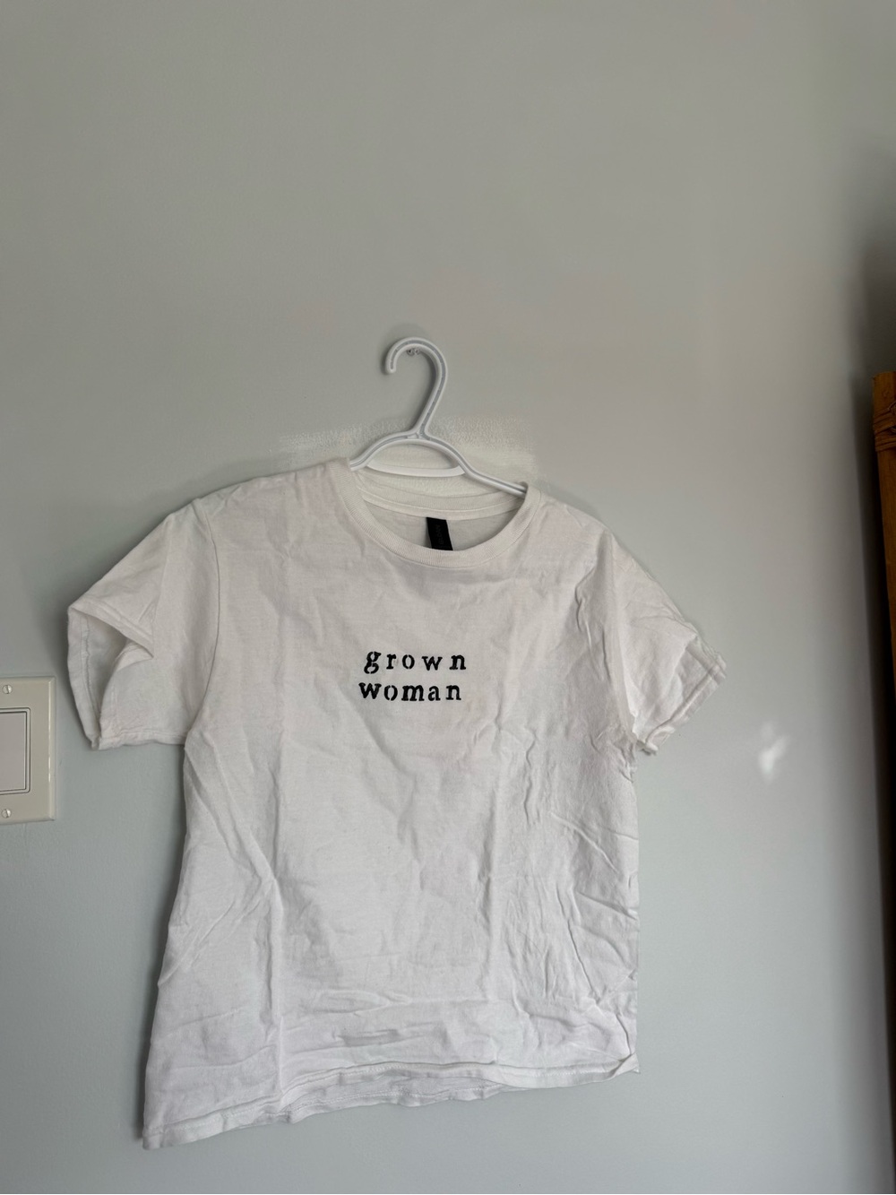 Gildan White 'grown woman' Short Sleeve Graphic Tee
